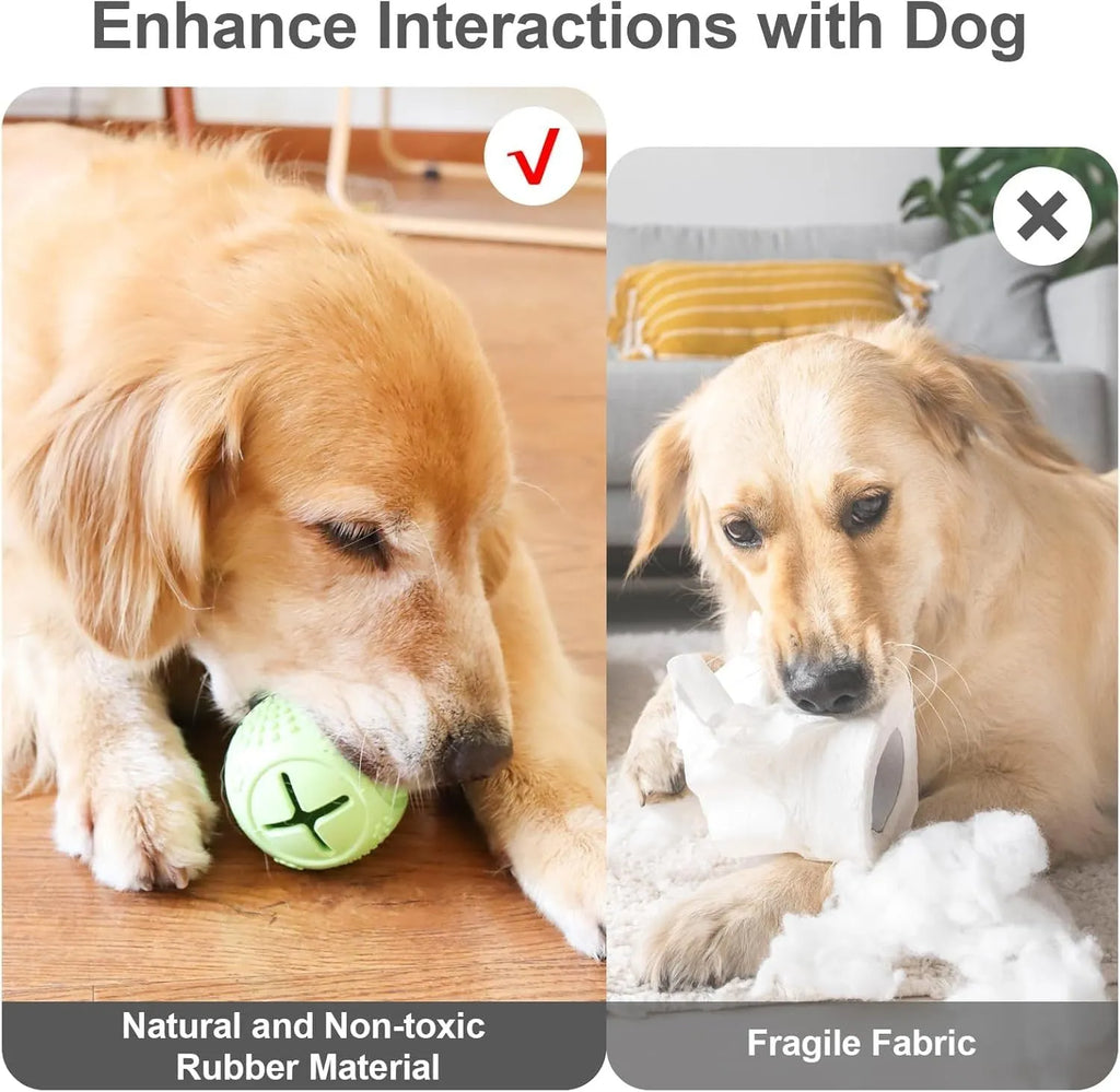 Blue natural rubber bone-shaped dog chew toy for aggressive chewers with textured surface