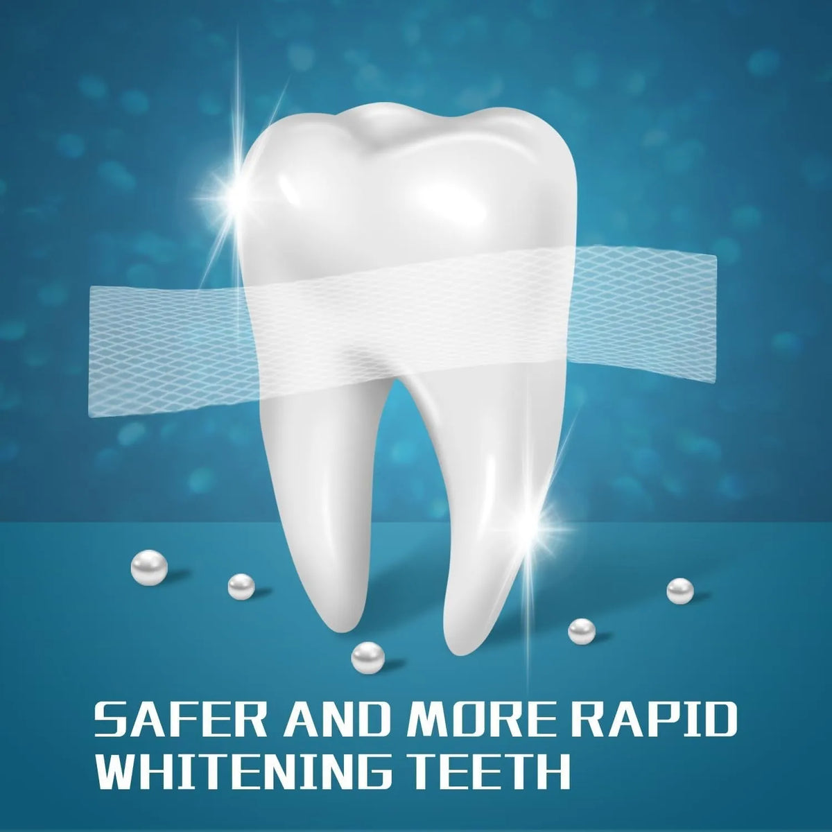 Teeth whitening strips flexible film for home use with 21 pairs