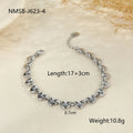 Women's geometric hollowed heart bracelet in gold or steel electroplated finish
