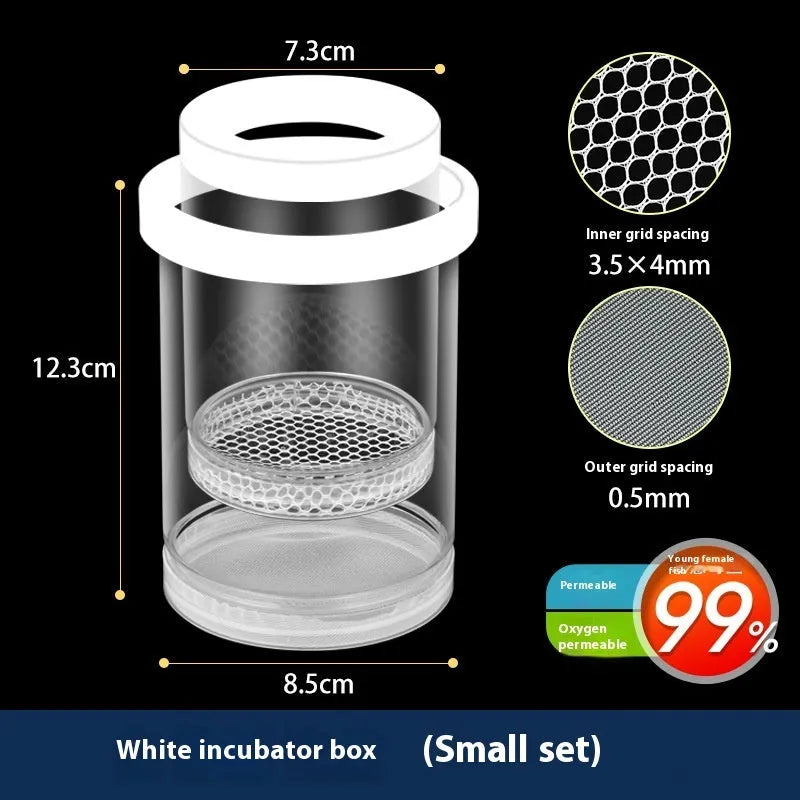 Fish tank incubator breeding box acrylic isolation box floating incubation barrel in large blue