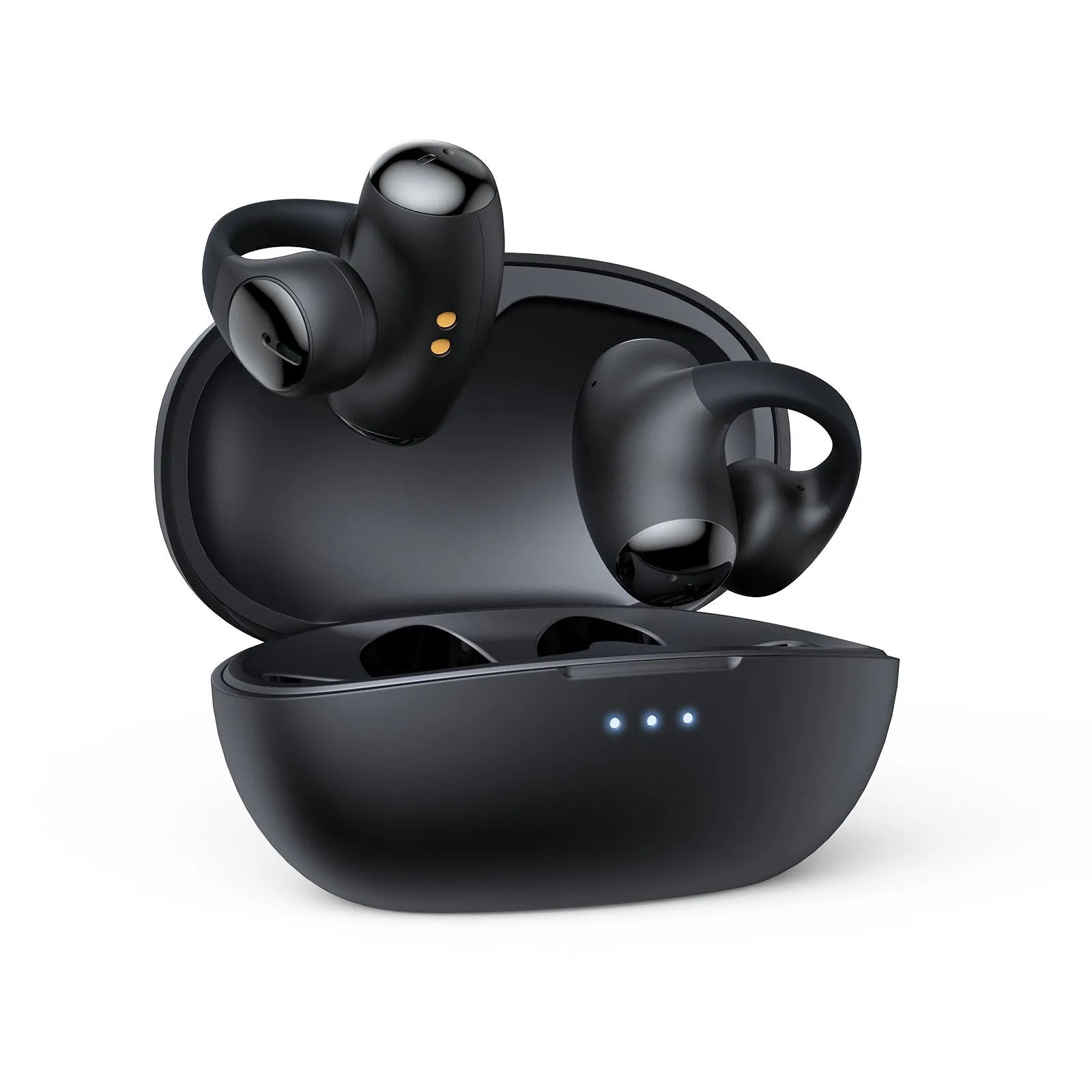 T306 black and white Bluetooth wireless sports gaming headset with ear hook design