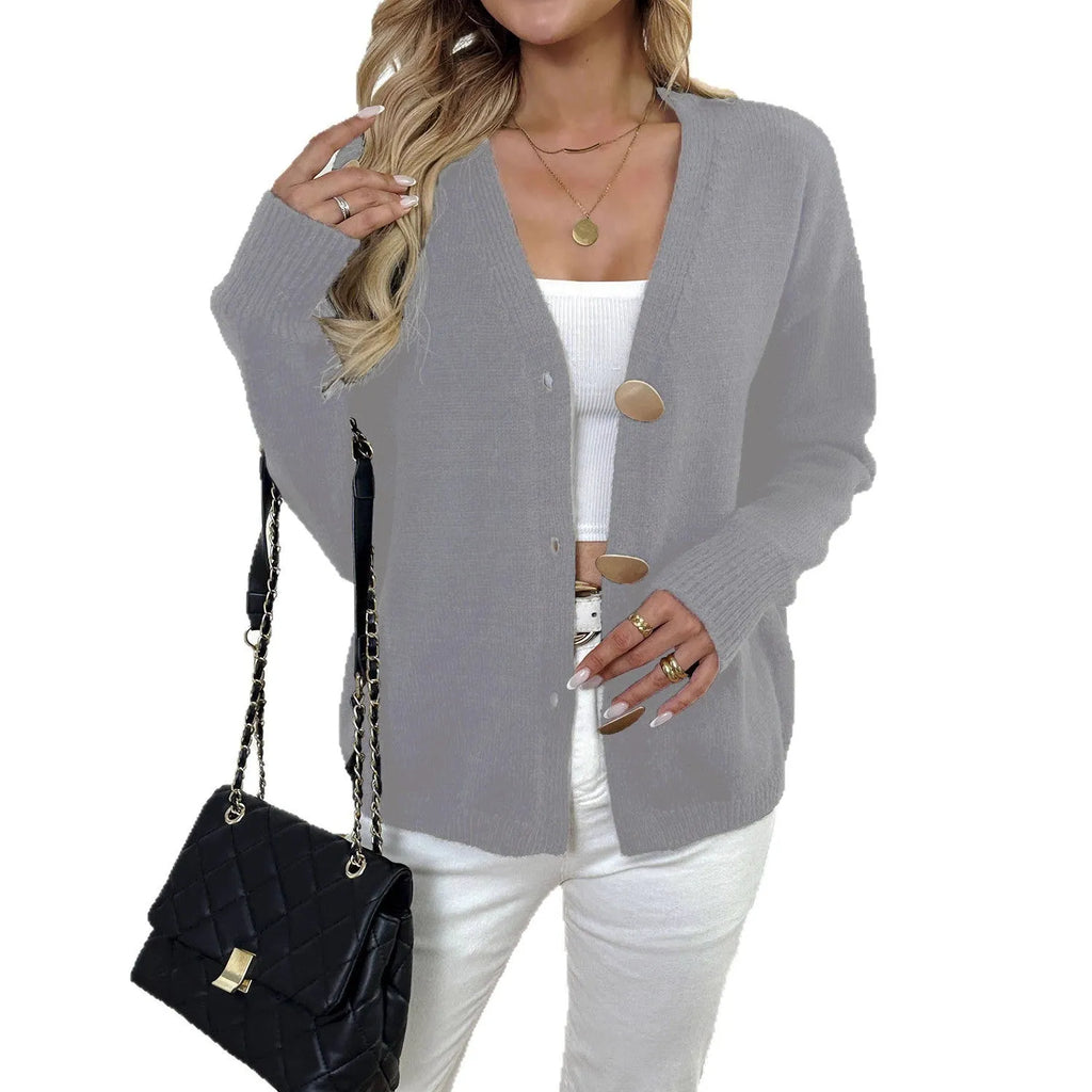 Grey deer plush women's coat with princess sleeves and an irregular hipster street style cut.