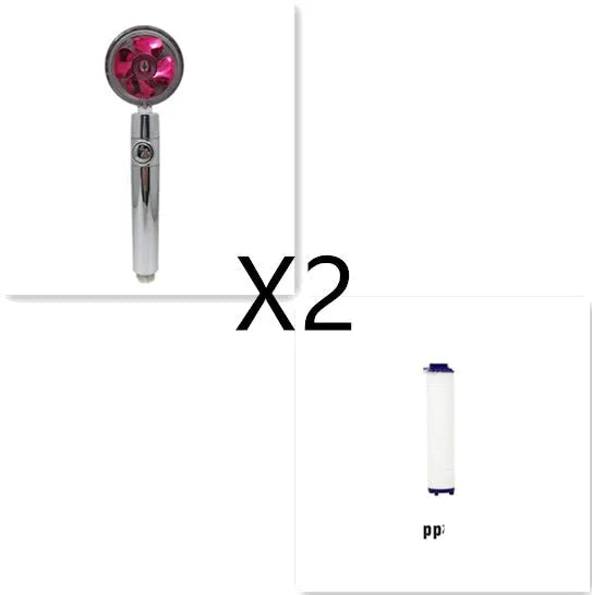 ABS water saving shower head with round head, chrome alloy finish, and 360-degree rotating joint