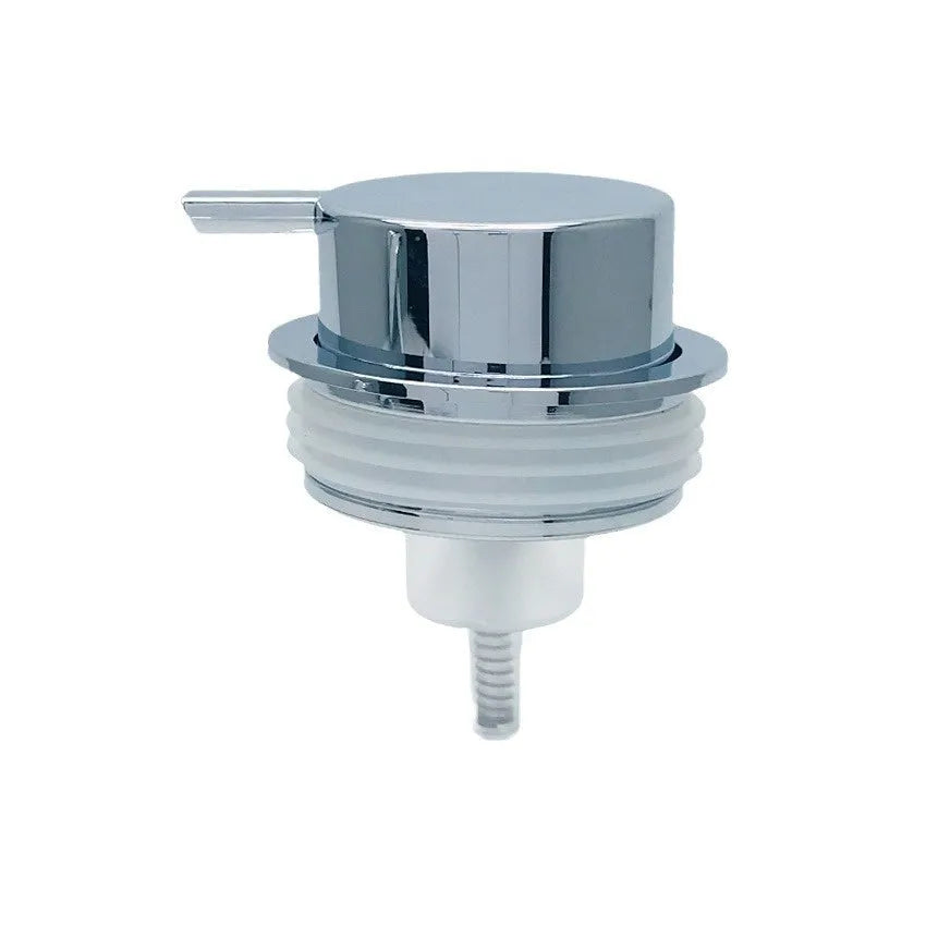 ABS plastic facial cleanser foam pump with large pump head in metallic finish