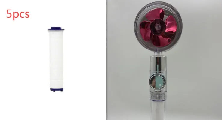 ABS water saving shower head with round head, chrome alloy finish, and 360-degree rotating joint