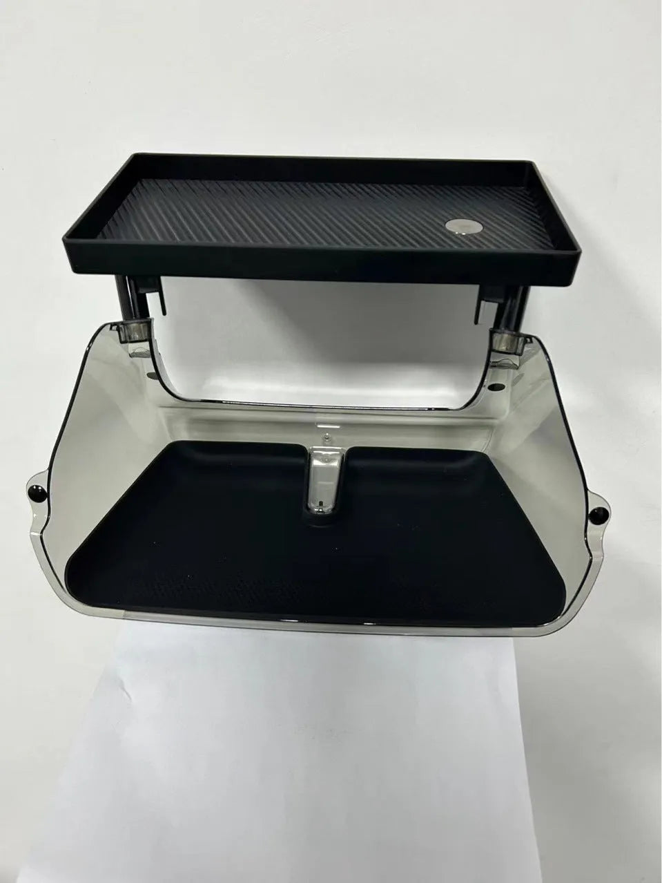 Black ABS plastic storage box for Tesla Model 3 and Y centre console with napkin box