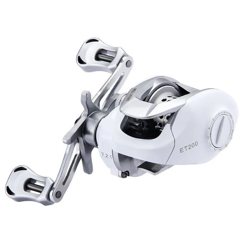ET Drop Wheel micro bait casting fishing reel with drag system and multiple configuration options