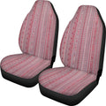 Retro cow spot leopard print universal car seat covers, two-piece set for front seats.