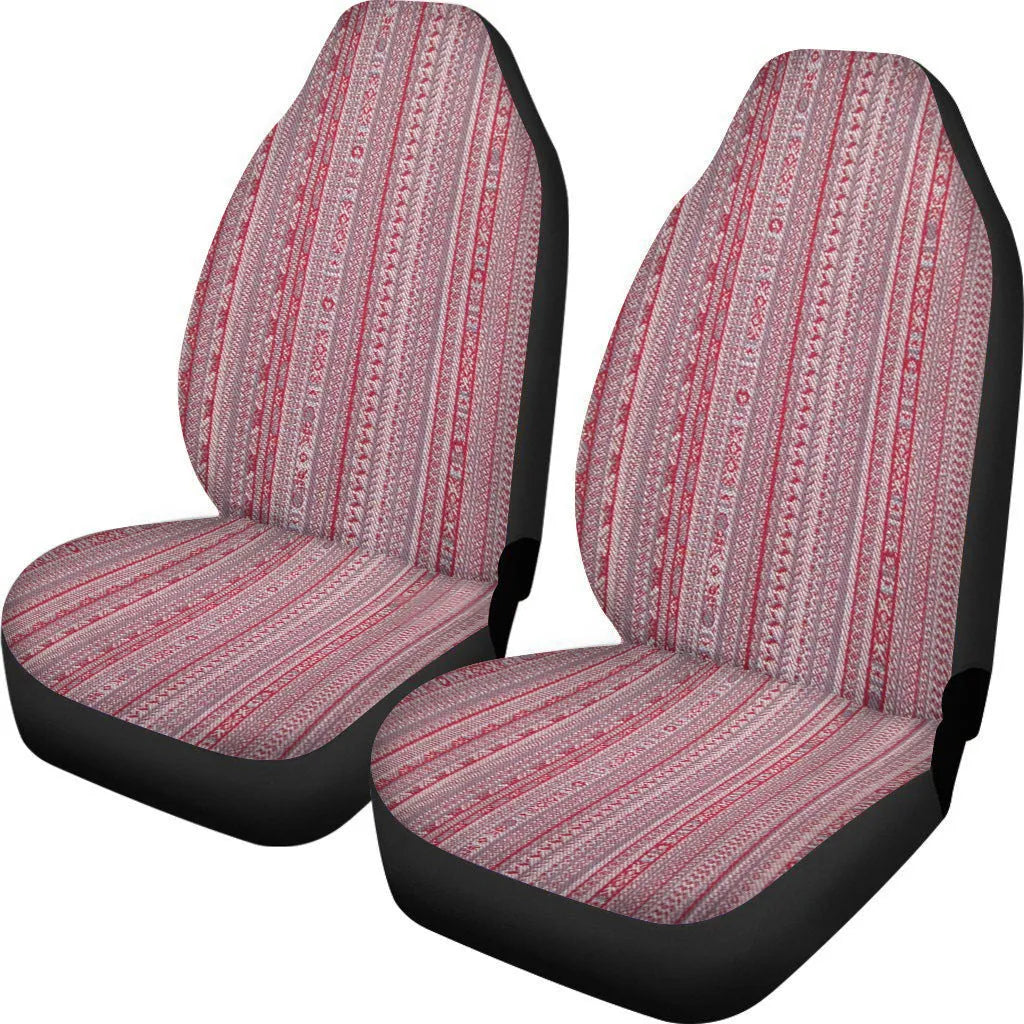 Retro cow spot leopard print universal car seat covers, two-piece set for front seats.