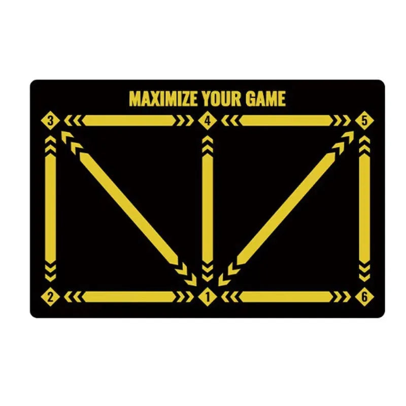 Grey rubber football training mat for indoor skill practice with cushion construction