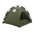 Pet nest with cushion in Military Green set for small dogs and cats portable lightweight
