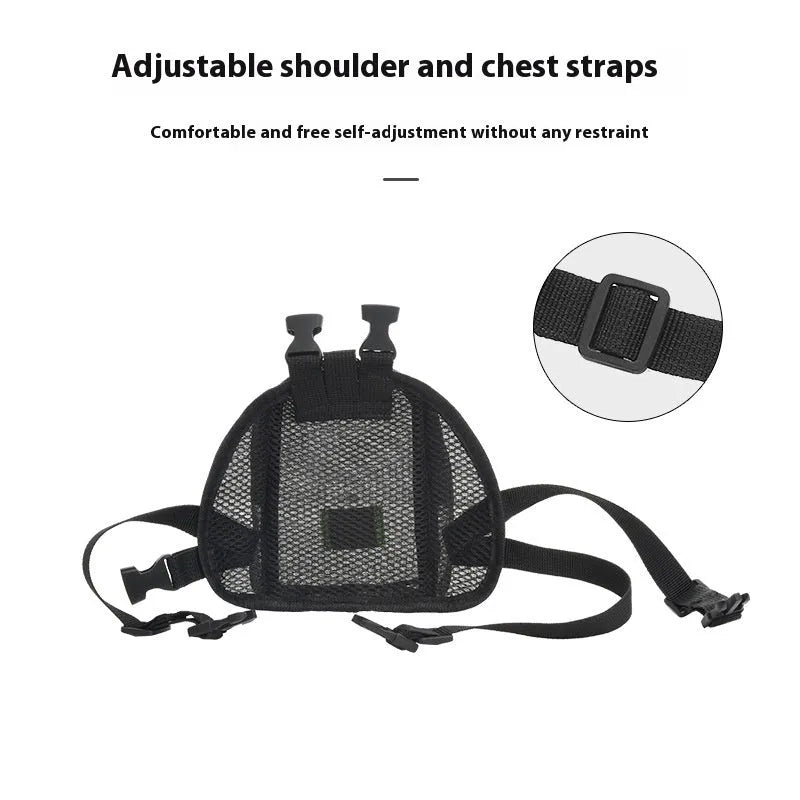 Breathable mesh dog backpack carrier in polyester canvas available in four colours