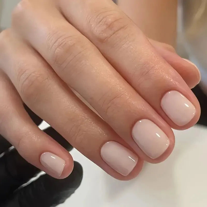 Plastic nail art set in solid colour MY119 for women, showing complete decorative components for a cute manicure style.