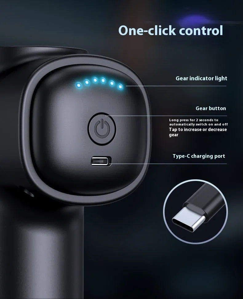 Electric neck massager with hot compress, LED screen, 4-head or 6-head, black grey white