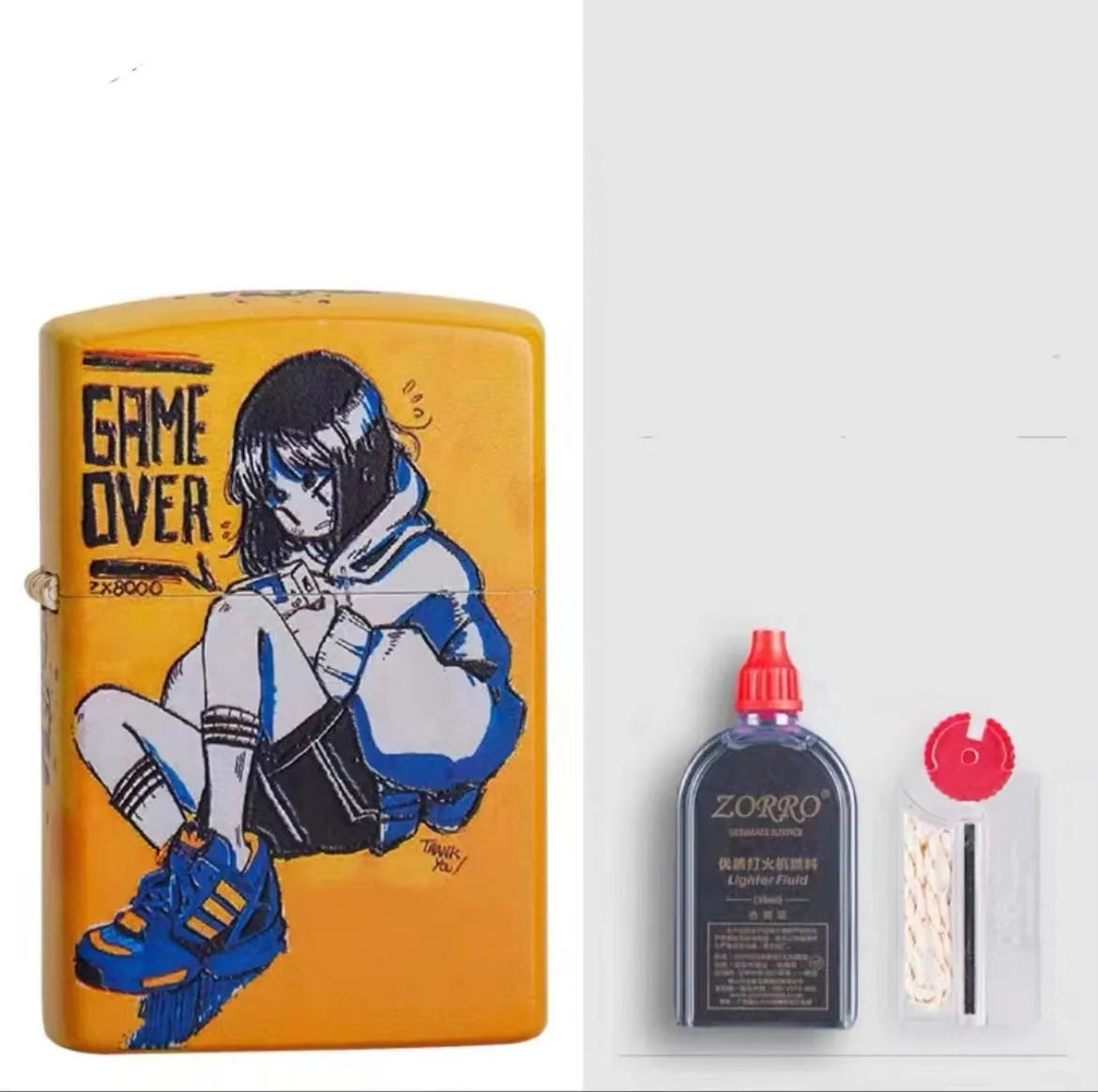 Windproof kerosene lighter with pure copper case and grinding wheel ignition mechanism
