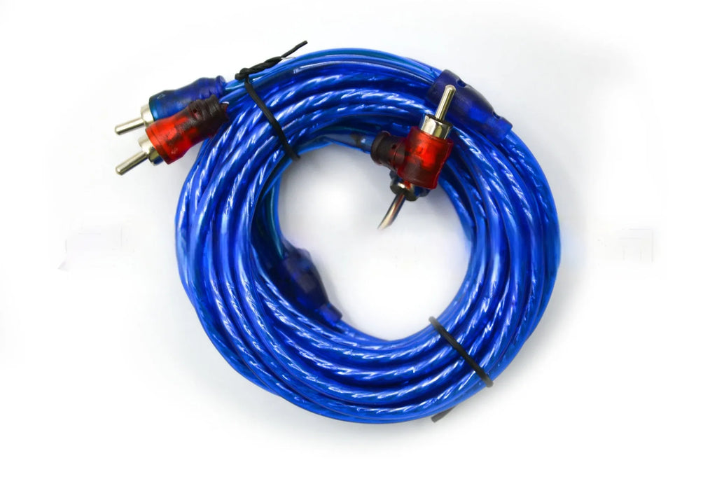 RCA audio cable 10GA MD-8 for car stereo subwoofer amplifier modification with flame-retardant insulation
