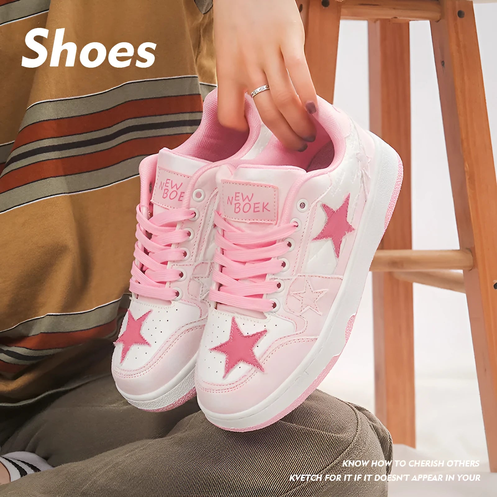 Denim skateboard shoes in black, green, or pink with flat rubber sole and lace-up front.