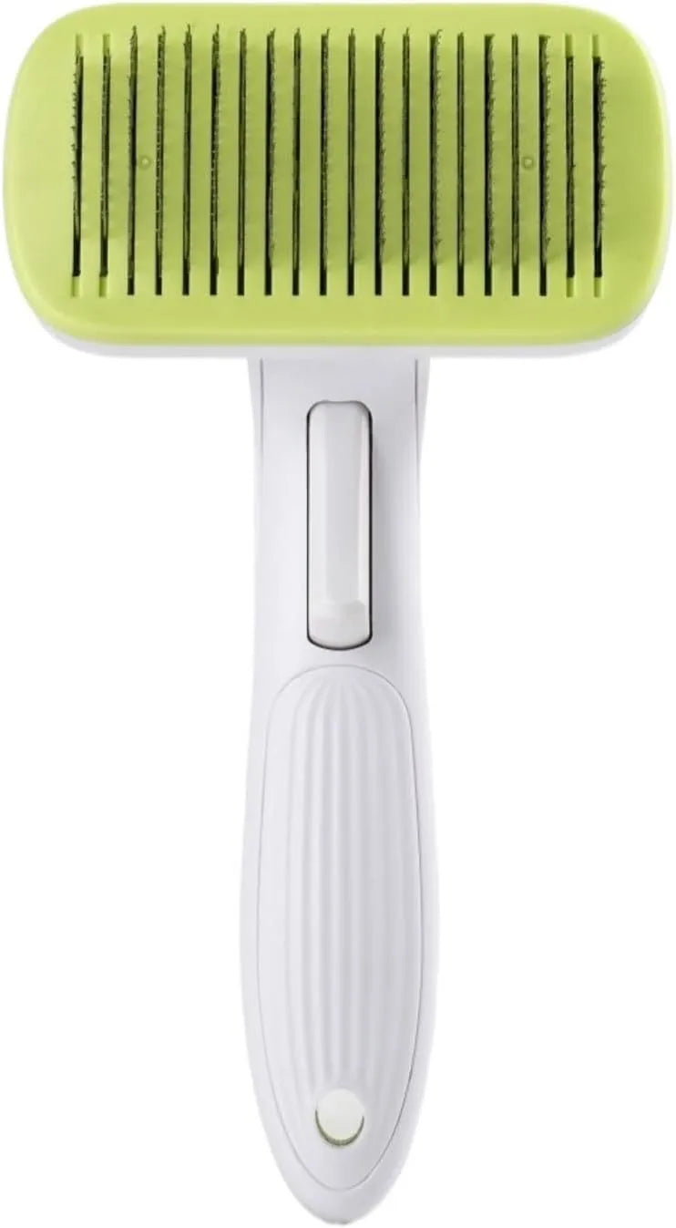 Automatic pet hair removal comb for dogs and cats with one-click button