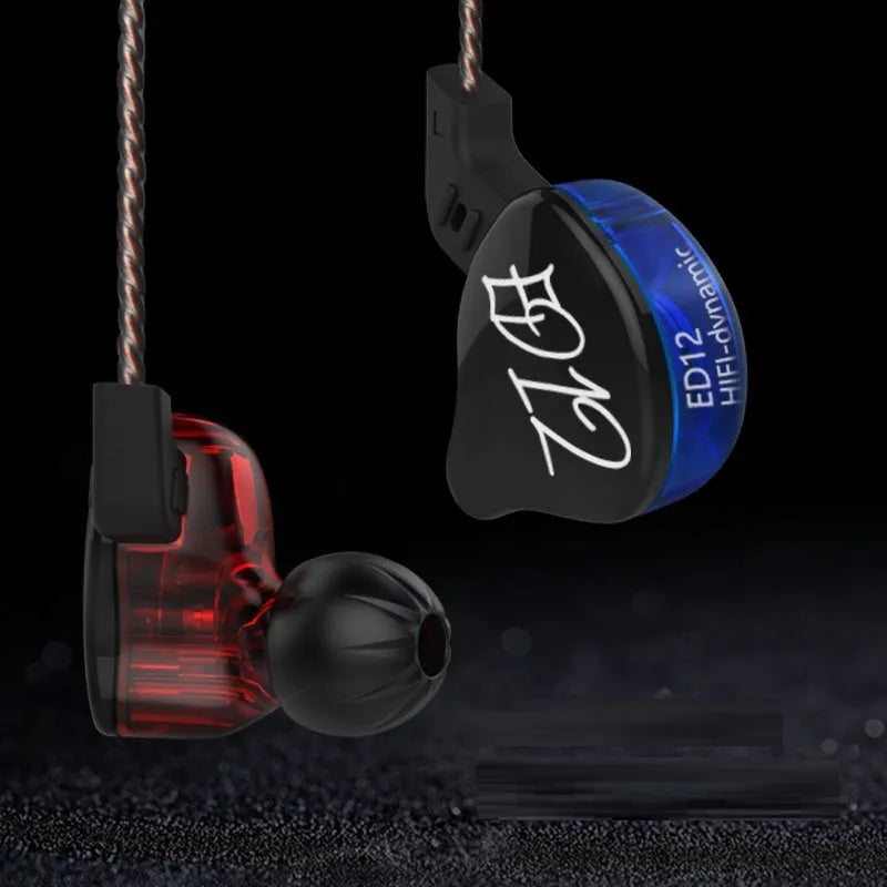 In-ear headphones subwoofer fever HIFI wired with microphone and 3.5mm L-bend plug