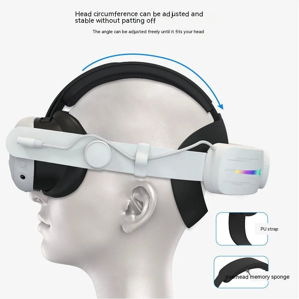 VR headset charging station 8000mAh handheld ABS black white elite colour