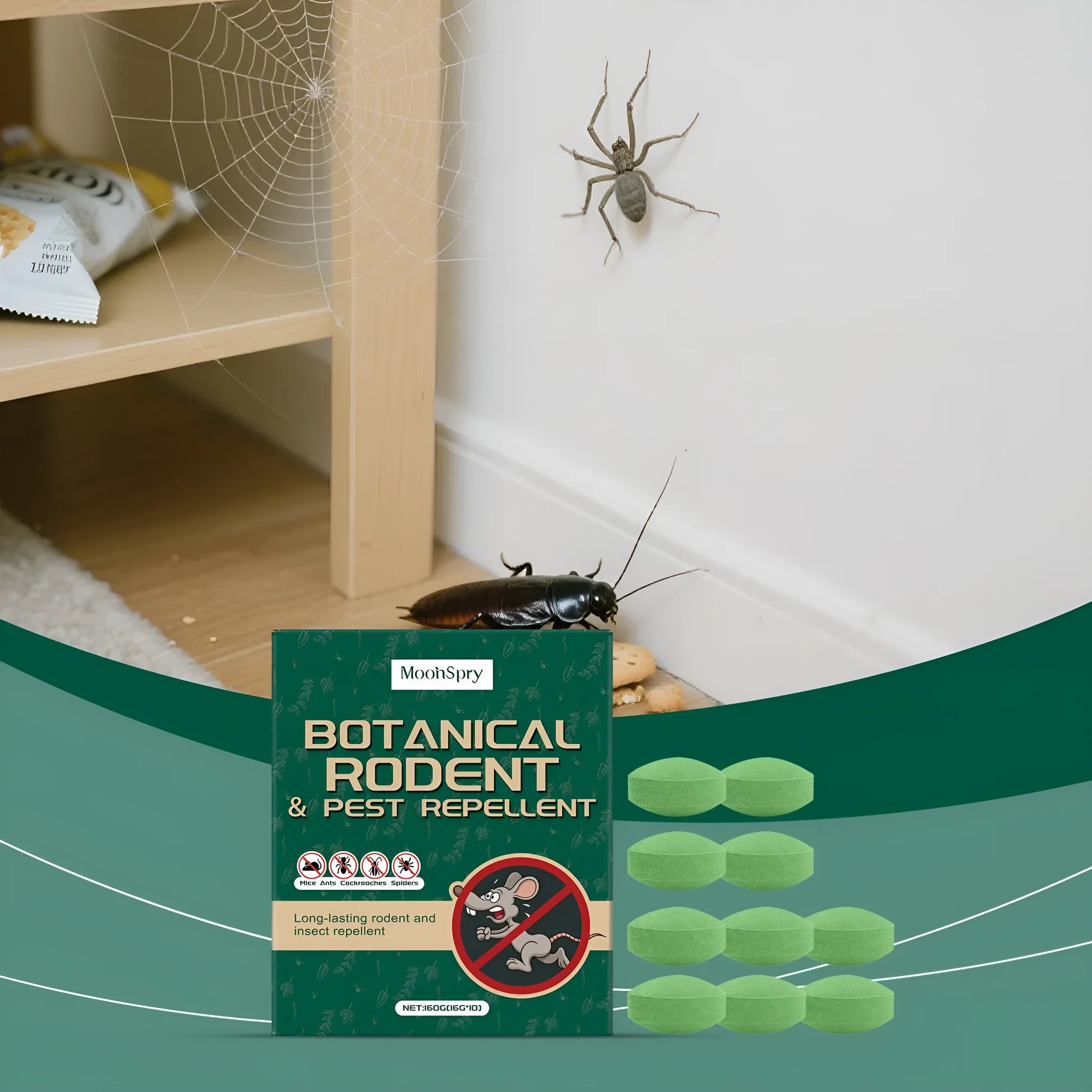Warehouse anti-mouse repellent pills in mesh bags with camphor and menthol ingredients