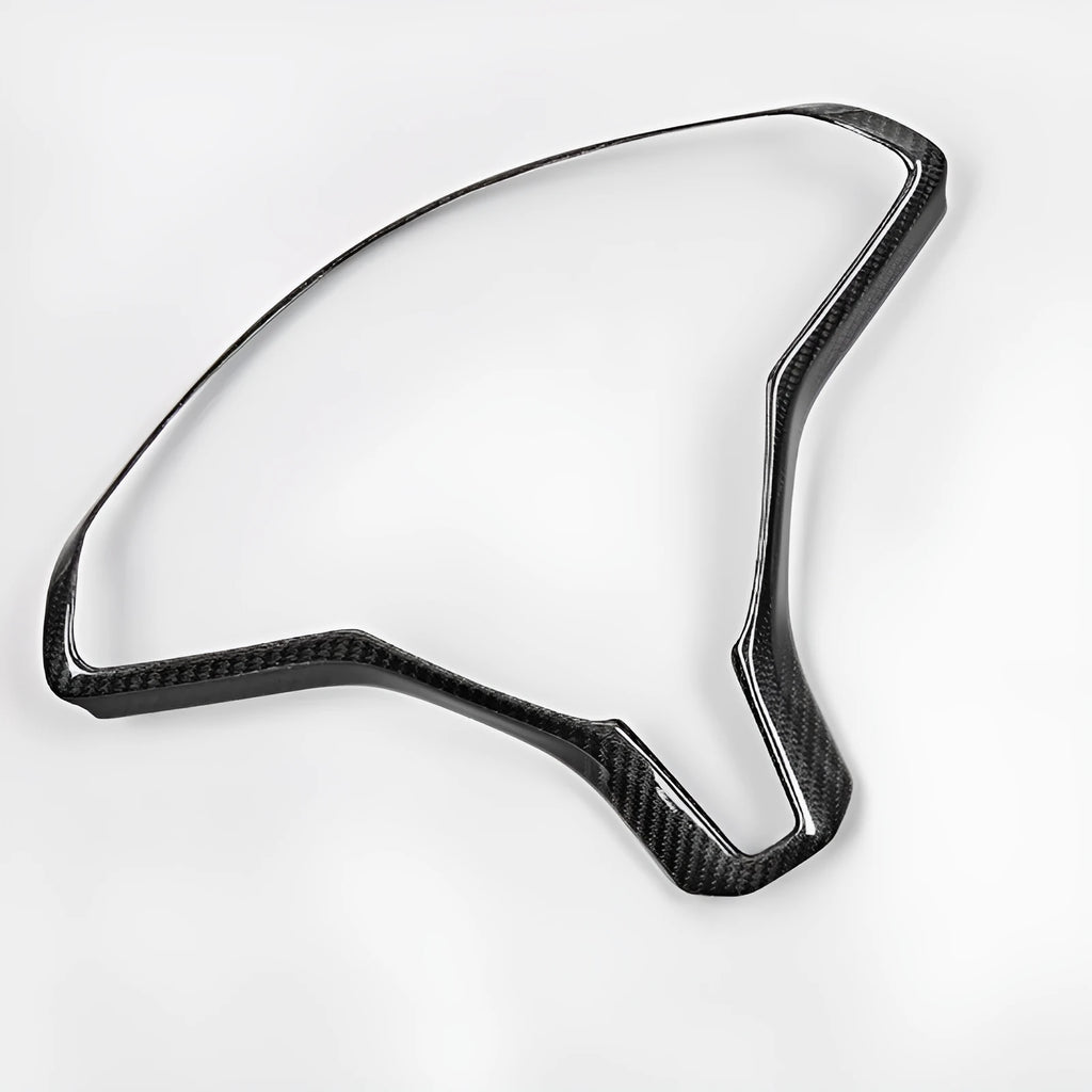 Tesla Model S steering wheel decorative frame in black carbon fibre colour