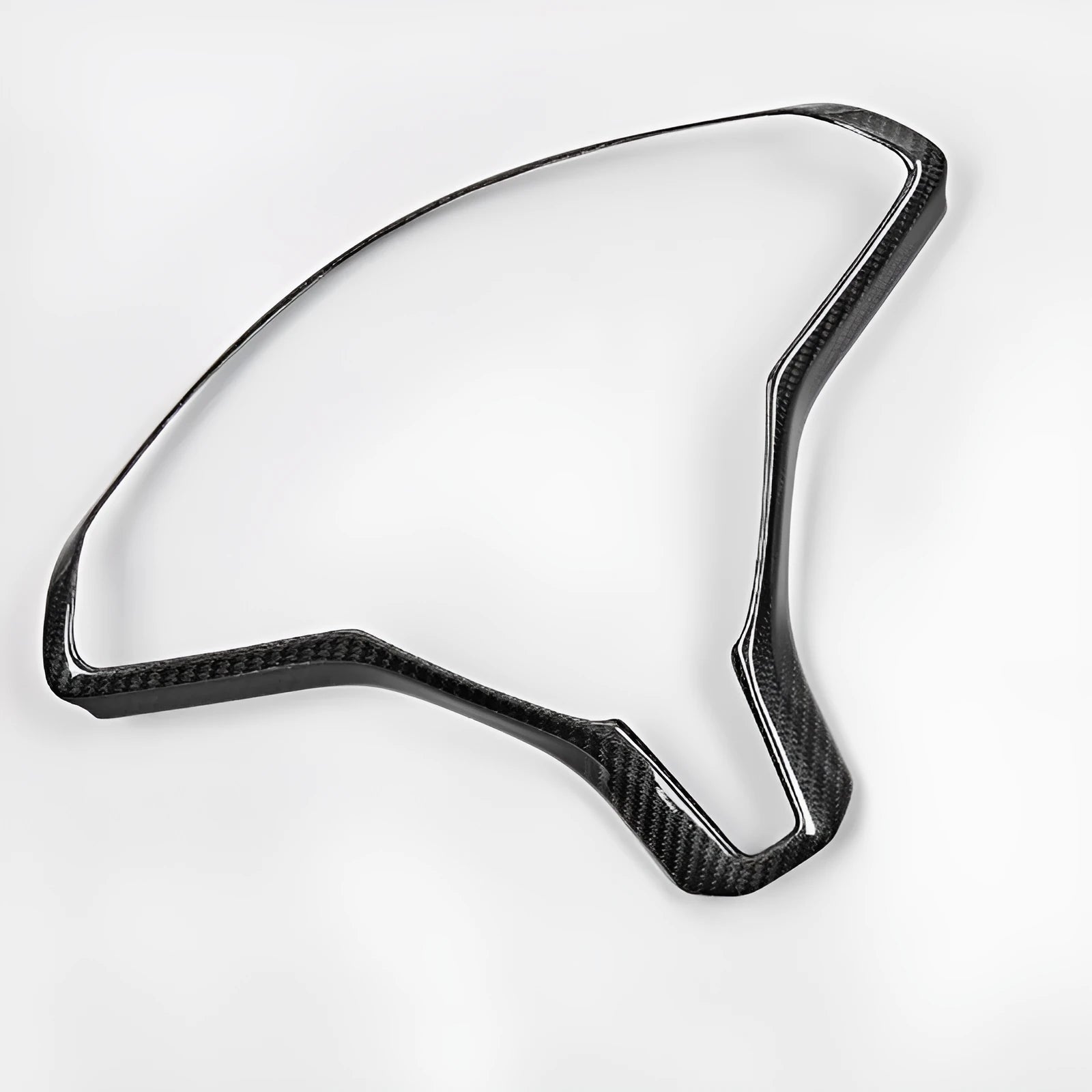 Tesla Model S steering wheel decorative frame in black carbon fibre colour