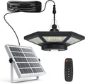 Solar garage light 4-leaf 6-side 18x11x3cm with remote control and mounting screws