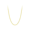 Copper box chain necklace with gold electroplating, 1mm width, 45cm length, geometric quadrilateral pendant