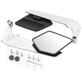Aluminium alloy spoiler rearview mirror for electric car and motorcycle with white glass and black blue glass option