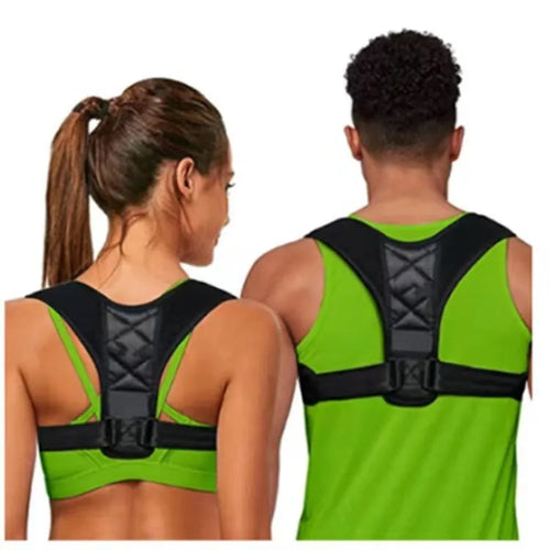 Babaka style nylon back correction posture support belt on a white background.