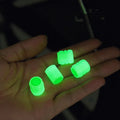 Rubber luminous car valve caps with 16mm length and universal vehicle fit