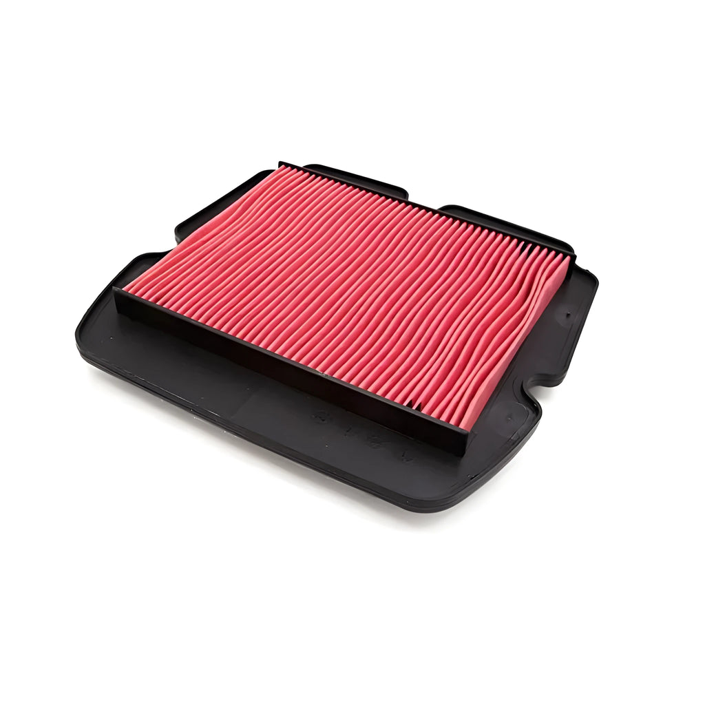 Honda GL1800 Gold Wing air filter replacement with stamped plastic hoop and HV filter paper