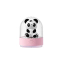 3D panda LED night light, USB rechargeable table lamp, 80x80x110mm, PC lampshade, ABS holder, Pink or White