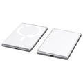 Ultra-thin magnetic power bank portable charger with alloy shell in dark grey colour