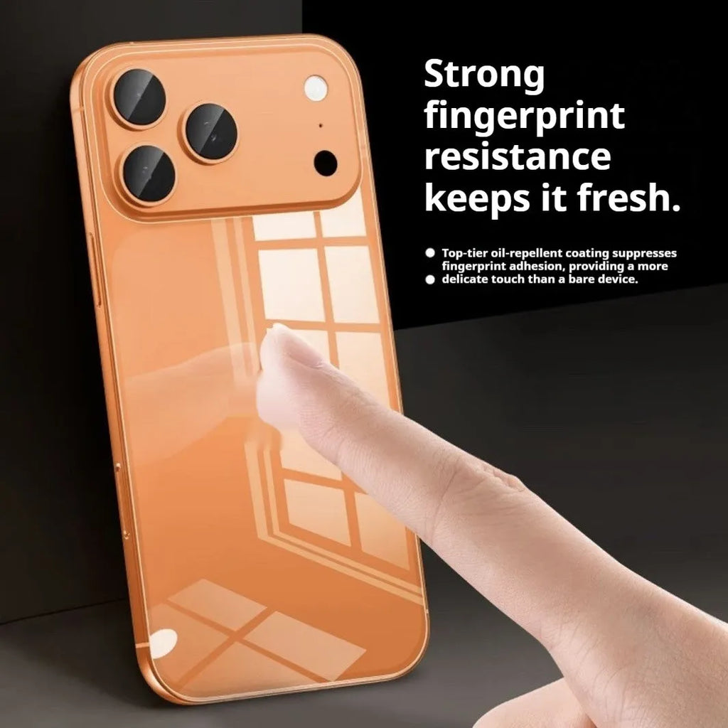 Frosted TPU protective back film for iPhone showing fit around camera module