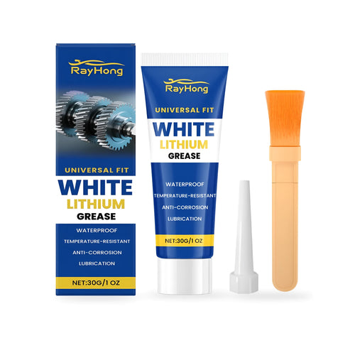30g tube of white lithium automobile grease with a separate brush applicator