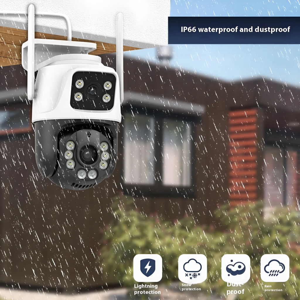 Outdoor dual screen wireless security camera monitor for home surveillance with international standard compatibility
