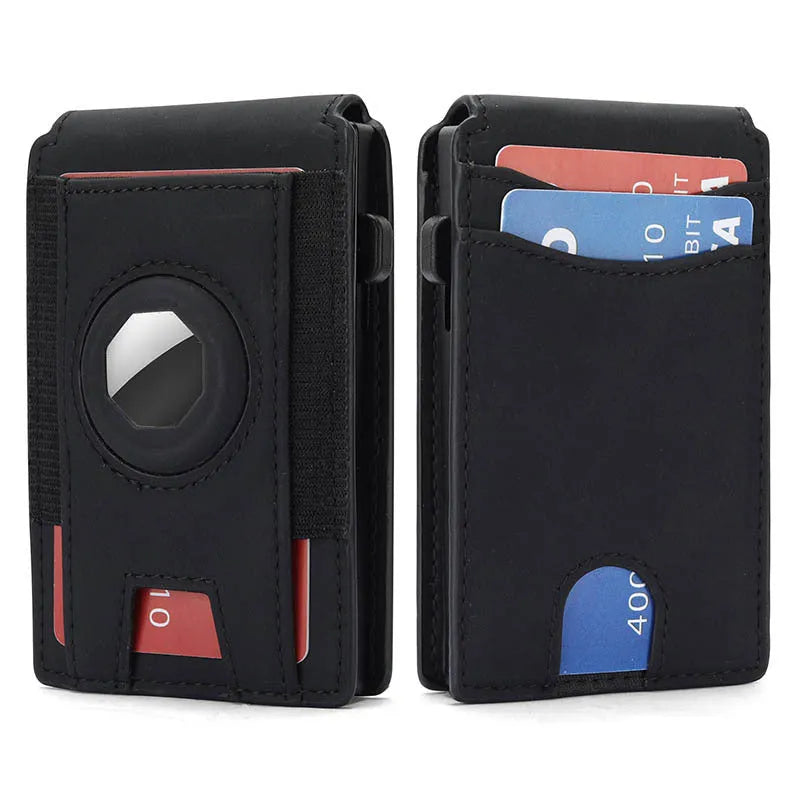 Men's microfiber card holder in black, dark brown and light brown colours with synthetic leather lining