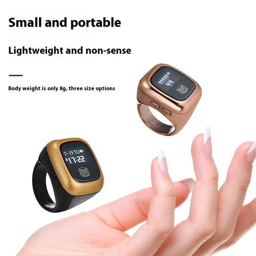 Al-Fatiha electronic digital tasbeeh counter in rose gold colour with digital display