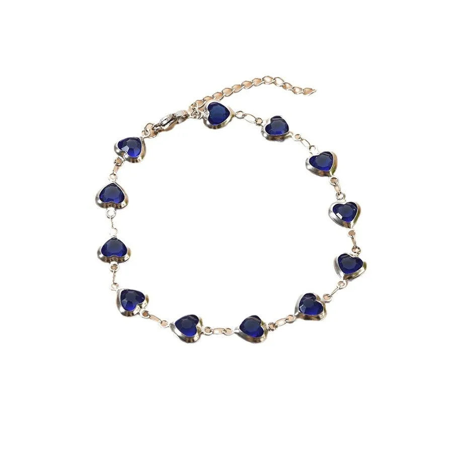 Devil's Eye geometric heart bracelet with colourful electroplated finish on stainless steel