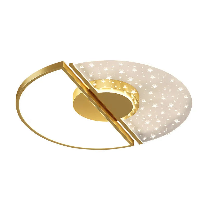 New LED ceiling light modern simple light luxury bathroom light monochrome white 45cm Golden Feather or 55cm black
