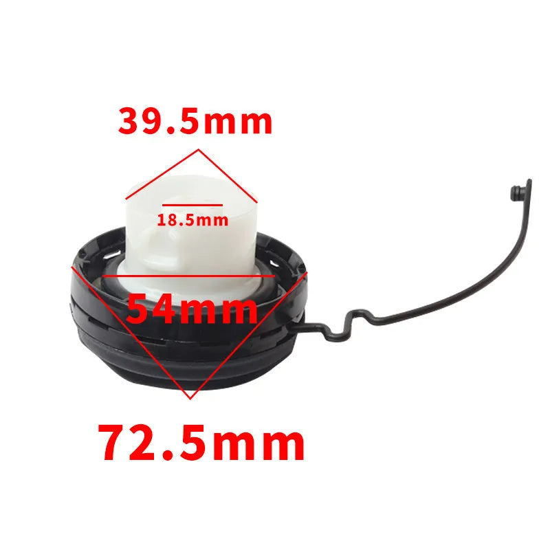 Snap-on plastic fuel tank cap for Toyota car filler neck