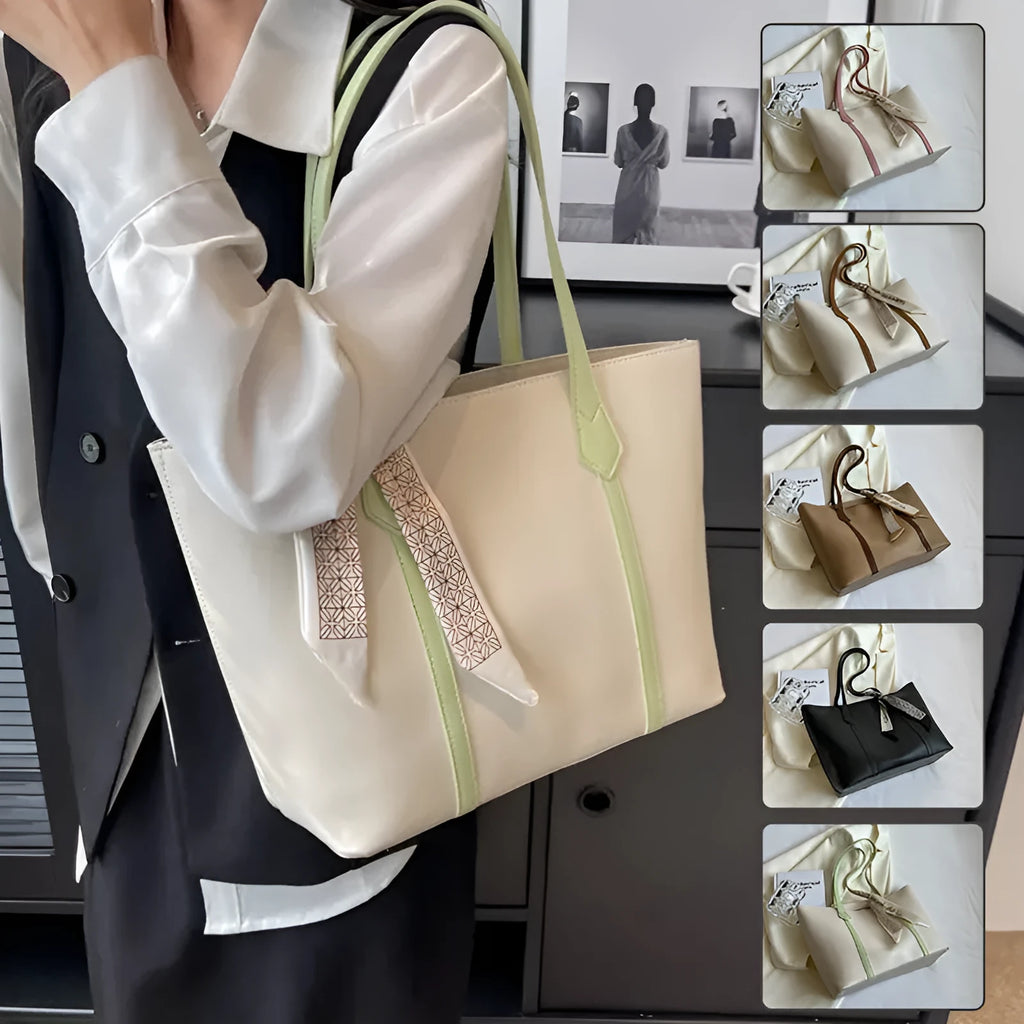 Large capacity bucket style tote bag with crossbody strap in multiple colour options