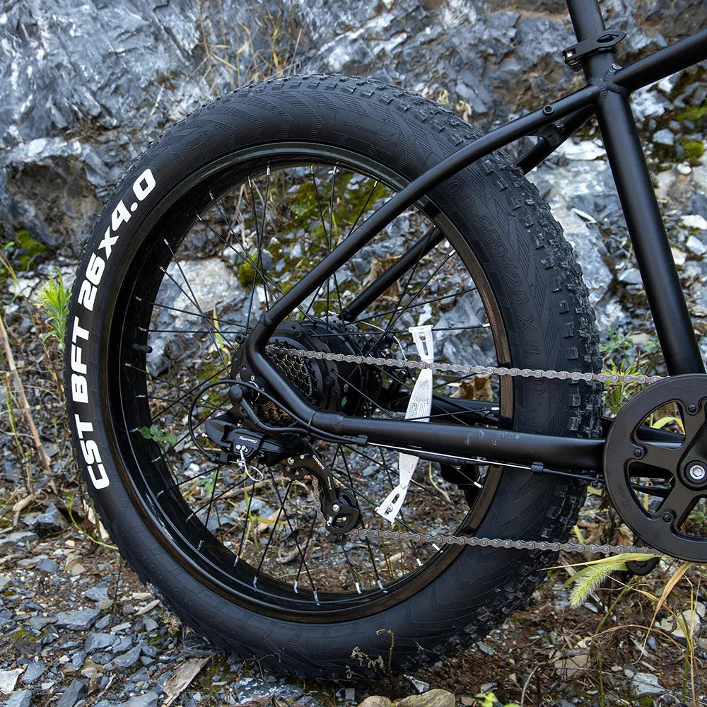 SIVROCK V1 professional electric bike with 26x4.0 fat tyres, 1000W motor, aluminium frame, LCD display and disc brakes