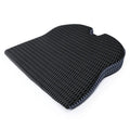 Memory foam seat cushion with fixed strap in regular size on car seat