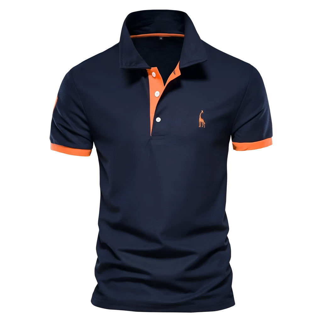 Men's slim fit T-shirt with deer embroidery on front in multiple colour options