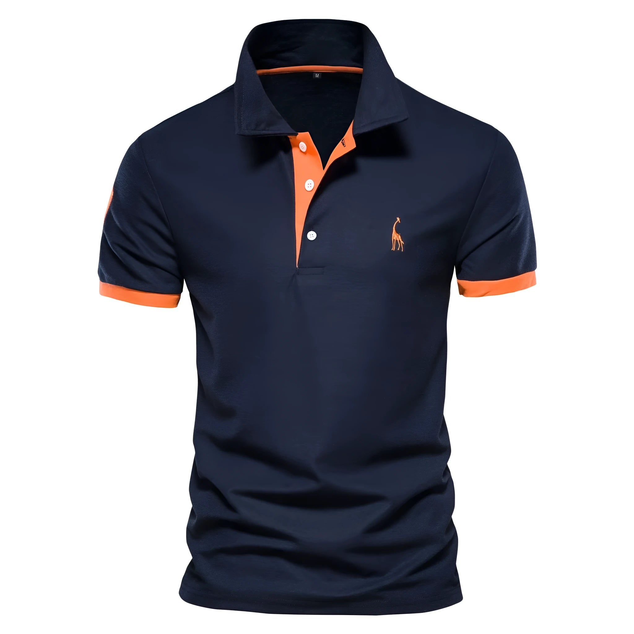 Men's slim fit T-shirt with deer embroidery on front in multiple colour options