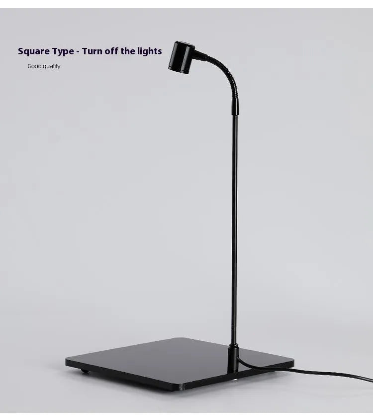 LED moss plant acrylic fish tank USB lamp with copper body and round or square base in white light