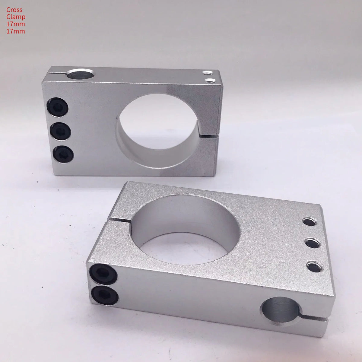 Aluminium alloy same diameter cross clamp fixing clip pillar in multiple sizes 4mm to 60mm